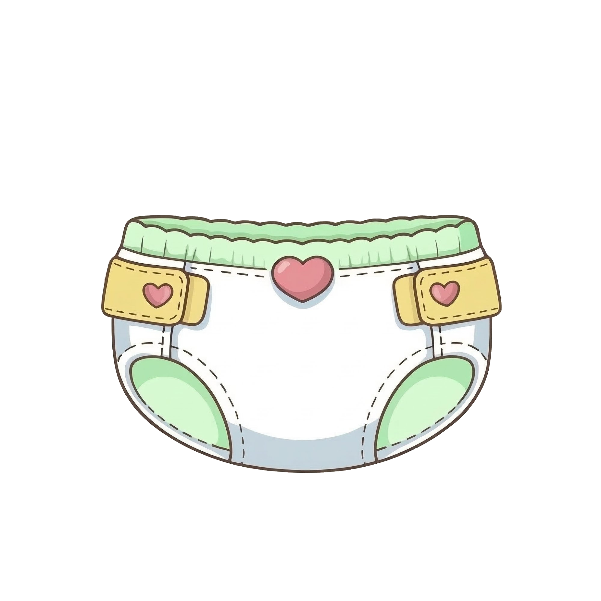 My Diaper Raffle logo — cute yellow cartoon diaper